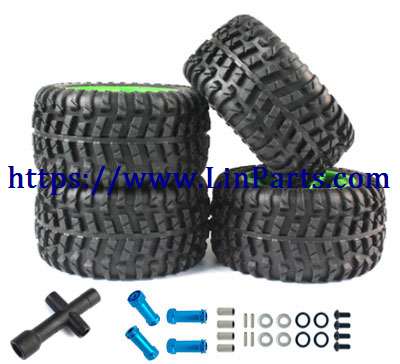 WLtoys 124019 RC Car spare parts: Upgrade modified tire set cool running version Green