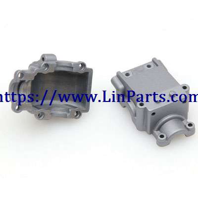 LinParts.com - WLtoys 124019 RC Car spare parts: Upgrade metal Gearbox upper and lower cover group[wltoys-124019-1254]Silver