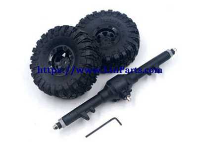 Wltoys 12428 RC Car Spare Parts: Rear Axle+Rear Differntial Gear Group[Assemble well]+Screw wrench+Wheels