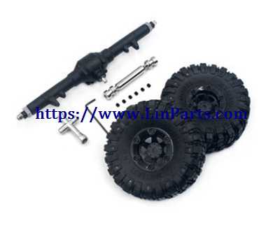 Wltoys 12428 RC Car Spare Parts: Rear Axle+Rear Differntial Gear Group[Assemble well]+Wheels wrench+Screw wrench+Rotary axis+Screw set+Wheels