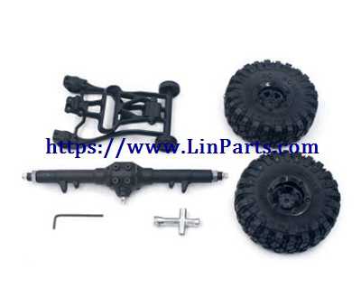 Wltoys 12428 RC Car Spare Parts: Rear Axle+Rear Differntial Gear Group[Assemble well]+Wheels wrench+Screw wrench+Rear anti-collision frame+Screw set+Wheels