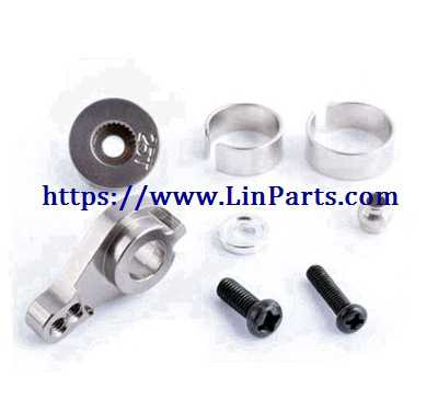 LinParts.com - Wltoys 12428 B RC Car Spare Parts: Upgrade metal Servo buffer A+Servo buffer B + Servo swing arm