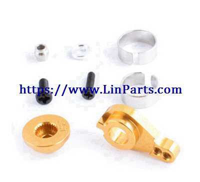 LinParts.com - Wltoys 12428 B RC Car Spare Parts: Upgrade metal Servo buffer A+Servo buffer B + Servo swing arm