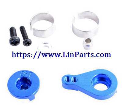 LinParts.com - Wltoys 12428 B RC Car Spare Parts: Upgrade metal Servo buffer A+Servo buffer B + Servo swing arm - Click Image to Close