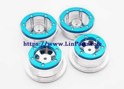 LinParts.com - Wltoys 12428 A RC Car Spare Parts: Upgrade Metal Rim + rim top cover + rim lower cover