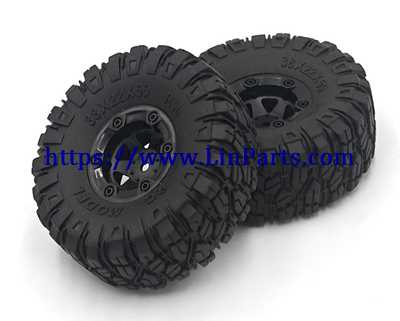 LinParts.com - Wltoys 12428 A RC Car Spare Parts: Left Right 100mm Increase Widening tire component 4pcs [black]