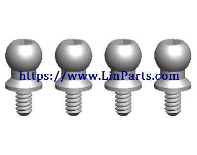 LinParts.com - Wltoys 20409 RC Car Spare Parts: 4.5*9.2 Ball head screw assembly NO.0438