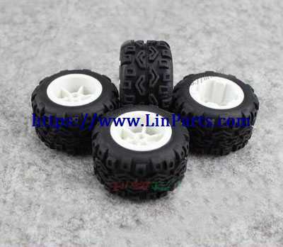 LinParts.com - Wltoys A212 RC Car Spare Parts: A212 tires + wheel - Click Image to Close