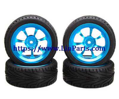 Wltoys A959 RC Car Spare Parts: Metal Upgrade wheel 4pcs + wheel skin 4pcs + Hex wheel seat 4pcs