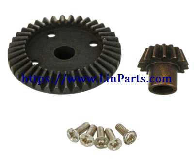 LinParts.com - Wltoys A959-A RC Car Spare Parts: Black Ring Gear With Pinion Gear