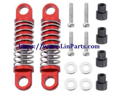 LinParts.com - Wltoys K989 RC Car Spare Parts: Upgrade metal Shock Absorbers [Red]