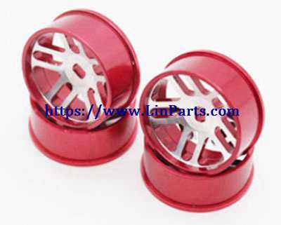 LinParts.com - Wltoys K989 RC Car Spare Parts: Upgrade metal Rally off-road wheels [Red]