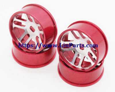 LinParts.com - WLtoys 284010 RC Car Spare Parts: Upgrade metal Rally off-road wheels [Red]