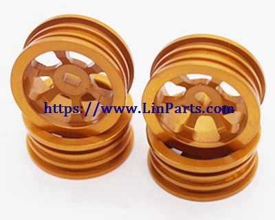LinParts.com - WLtoys 284010 RC Car Spare Parts: Upgrade metal Rally off-road wheels [Orange]