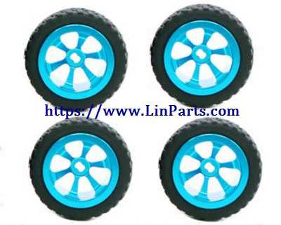 LinParts.com - WLtoys 284010 RC Car Spare Parts: Metal Rally off-road wheels + Off-road, rally tire