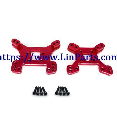 LinParts.com - WLtoys 144001 RC Car spare parts: Metal upgrade Front shock absorber + rear shock absorber[144001-1302]Red