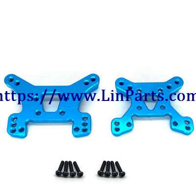 LinParts.com - WLtoys 144001 RC Car spare parts: Metal upgrade Front shock absorber + rear shock absorber[144001-1302]Blue