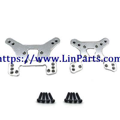 LinParts.com - WLtoys 144001 RC Car spare parts: Metal upgrade Front shock absorber + rear shock absorber[144001-1302]Silver