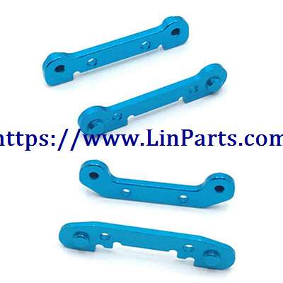 LinParts.com - WLtoys 144001 RC Car spare parts: Front swing arm reinforcement sheet assembly + Back swing arm reinforcement[144001-1305+1306]Blue