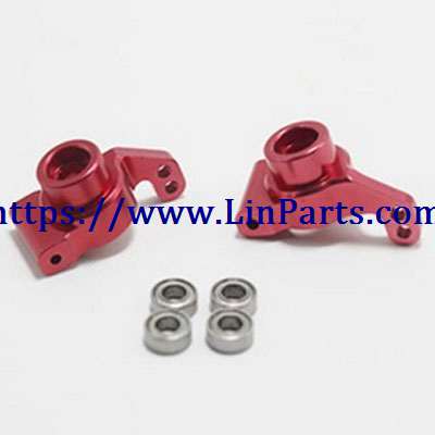 LinParts.com - WLtoys 144001 RC Car spare parts: Metal upgrade Rear wheel seat left + rear wheel seat right[144001-1252]Red
