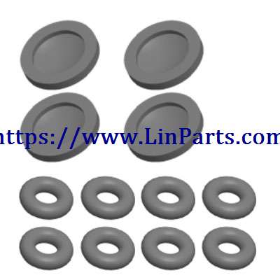 LinParts.com - WLtoys 144001 RC Car spare parts: Suspension 0-ring air chamber group[144001-1314]