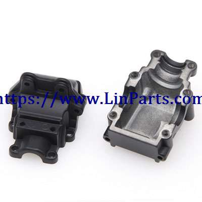 LinParts.com - WLtoys 144001 RC Car spare parts: Metal upgrade Gearbox upper cover + gearbox lower cover[144001-1254]Black