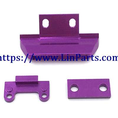 LinParts.com - WLtoys 144001 RC Car spare parts: Metal upgrade Rear gearbox pressing parts + front anti-collision parts + anti-roll bar pressing parts[144001-1257]Purple