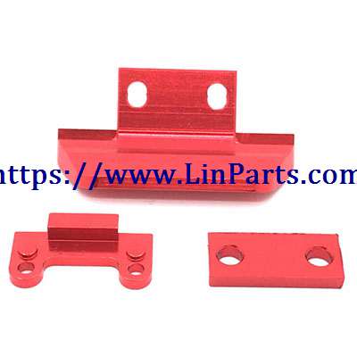 LinParts.com - WLtoys 144001 RC Car spare parts: Metal upgrade Rear gearbox pressing parts + front anti-collision parts + anti-roll bar pressing parts[144001-1257]Red