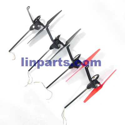 LinParts.com - WLtoys WL Q212 Q212G Q212K Q212GN Q212KN RC Quadcopter Spare Parts: Side bar & motor set (2x Forward set + 2x Reverse set) - Click Image to Close