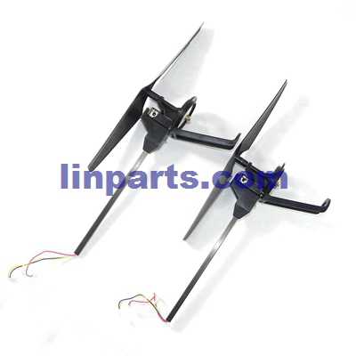 LinParts.com - WLtoys WL Q212 Q212G Q212K Q212GN Q212KN RC Quadcopter Spare Parts: Side bar & motor set (1x Forward set + 1x Reverse set)[Black] - Click Image to Close