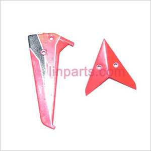LinParts.com - WLtoys WL S977 Spare Parts: Tail decorative set(Red)