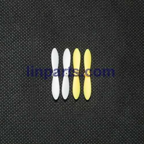 LinParts.com - WL Toys V272 2.4G 4 Channel 6 Axis GYRO Nano RC Quadcopter Drone RTF Spare Parts: Main blades set(white+yellow)