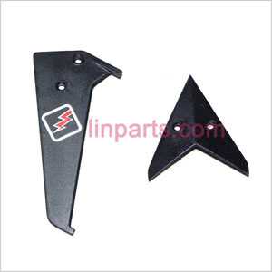 LinParts.com - WLtoys WL V398 Spare Parts: Tail decorative set(Black)