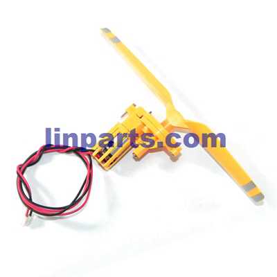 JJRC V915 RC Helicopter Spare Parts: Tail motor + Tail blade + Tail motor deck (Yellow)