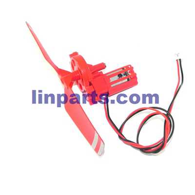 WLtoys V915 2.4G 4CH Scale Lama RC Helicopter RTF Spare Parts: Tail motor + Tail blade + Tail motor deck (Red)