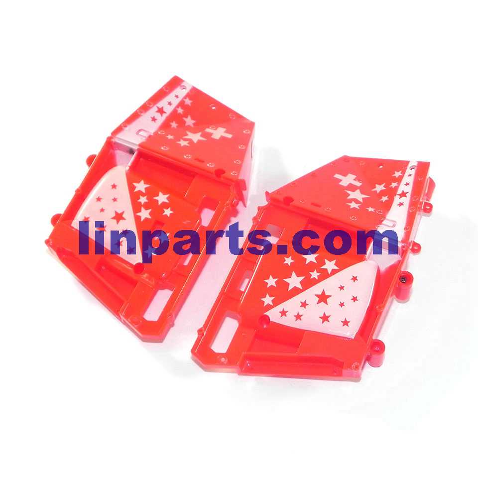 LinParts.com - JJRC V915 RC Helicopter Spare Parts: Body cover frame(A) [Red]