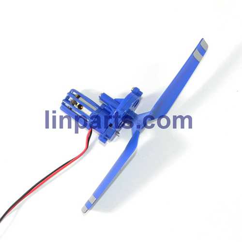 JJRC V915 RC Helicopter Spare Parts: Tail motor + Tail blade + Tail motor deck (Blue)