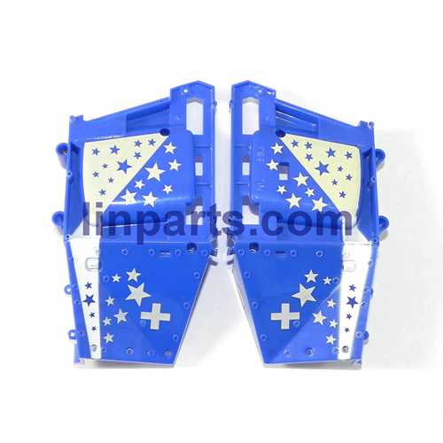LinParts.com - JJRC V915 RC Helicopter Spare Parts: Body cover frame(A) [Blue]