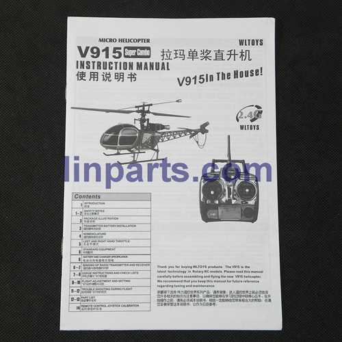 WLtoys V915-A RC Helicopter Spare Parts: English manual [Dropdown]