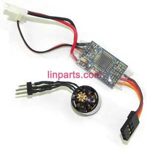 LinParts.com - XK K120 RC Helicopter Spare Parts: Brushless ESC + Brushless main motor set - Click Image to Close
