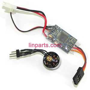 LinParts.com - WLtoys WL V977 Helicopter Spare Parts: Brushless ESC + Brushless main motor set - Click Image to Close