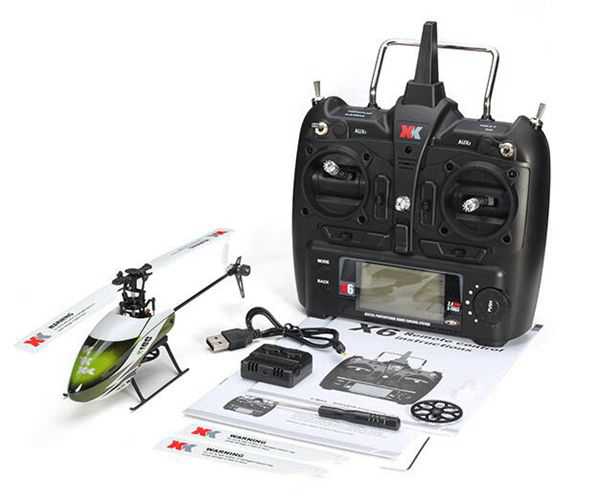 LinParts.com - XK K100 Falcom 6CH Flybarless 3D6G System RC Helicopter