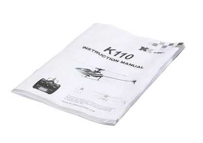 XK K110 Helicopter Spare Parts: English manual book