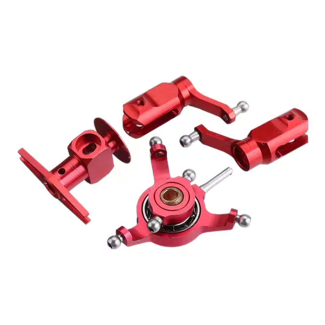 XK K110 Helicopter Spare Parts: Upgrading metal piece set [Red]
