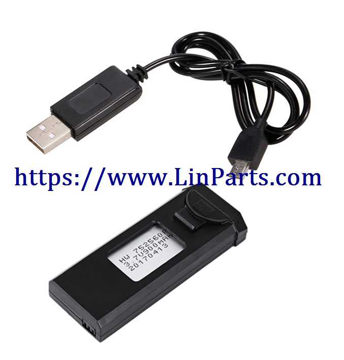 LinParts.com - VISUO XS809S RC Quadcopter Spare Parts: USB charger + 3.85V 1800mah Battery